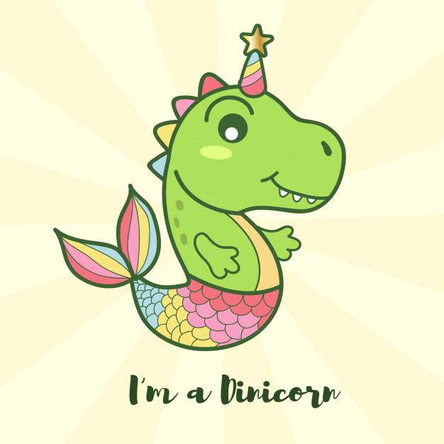 Cute Dinosaur Mermaid Unicorn Logo Vector Premium Download 626x626 Cute Dinosaur Mermaid Unicorn Logo Vector Premium Download