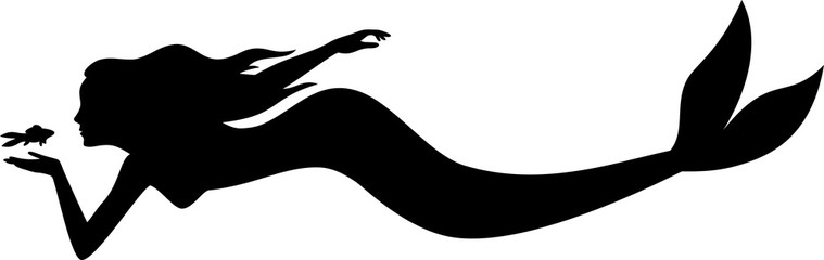 Mermaid Silhouette Stock Image And Royalty Free Vector 759x240 Mermaid Silhouette Stock Image And Royalty Free Vector