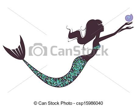 A Mermaid Silhouette Vector Mermaid Clipart Free 450x349 A Mermaid Silhouette Vector Mermaid Clipart Free