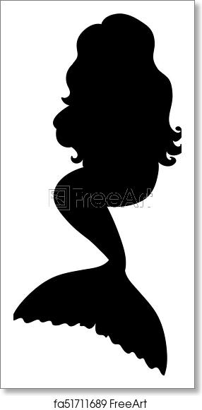 Free Art Print Of Vector Silhouette Of Mermaid Vector Black 286x581 Free Art Print Of Vector Silhouette Of Mermaid Vector Black