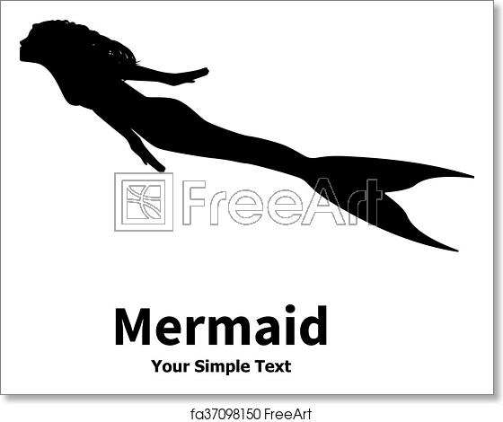 Free Art Print Of Vector Illustration Of A Mermaid Silhouette 560x470 Free Art Print Of Vector Illustration Of A Mermaid Silhouette