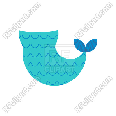 400x400 Mermaid Tail Isolated Template Vector Image Of Icons And Emblems
