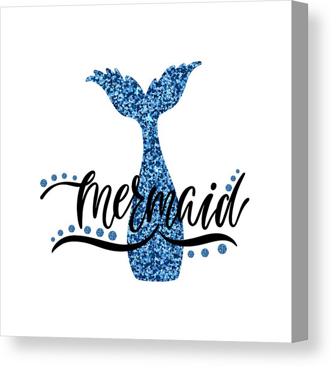 678x750 Mermaid Hand Drawn Calligraphy Text On Shining Silhouette