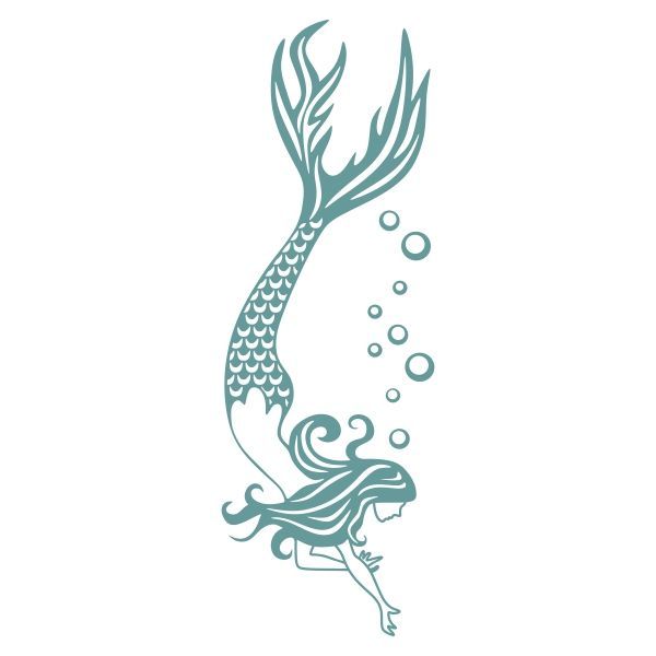 600x600 Mermaids Cuttable Design Vector, Clipart, Digital