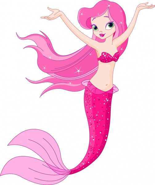 503x600 Cute Mermaid Vector Free Vector In Encapsulated Postscript