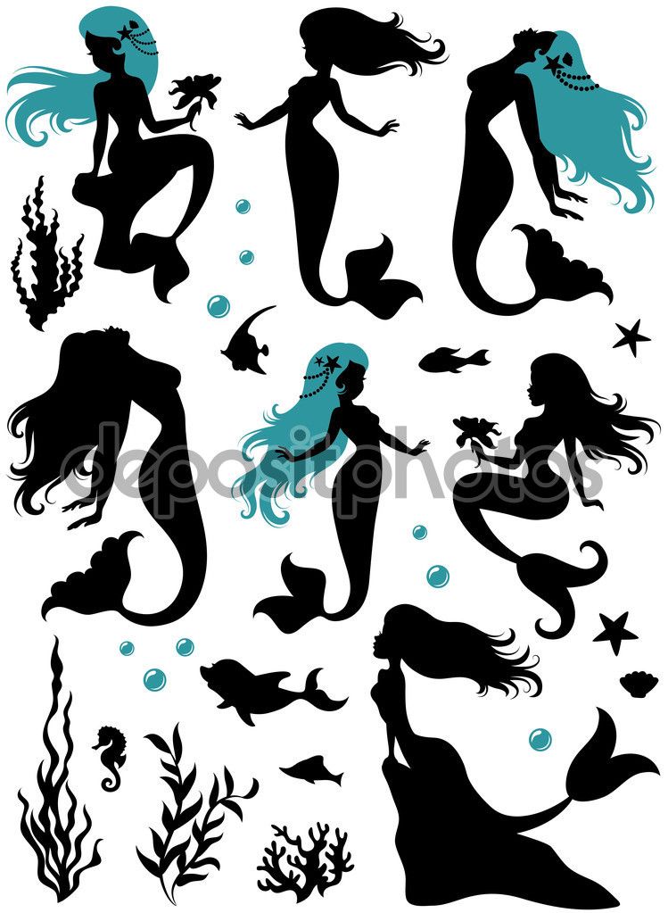 749x1023 Mermaid Vector Silhouette