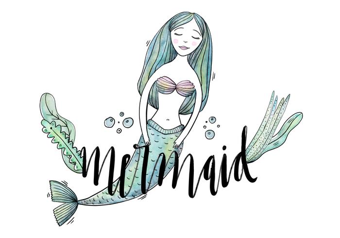 Mermaid Vector Free at Vectorified.com | Collection of Mermaid Vector ...