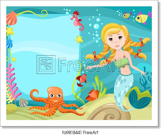 Free Art Print Of Mermaid Vector Illustration Of A Mermaid 560x470 Free Art Print Of Mermaid Vector Illustration Of A Mermaid