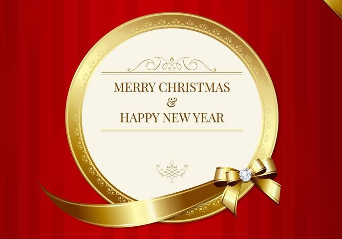 700x490 Luxurious Merry Christmas Card Vector