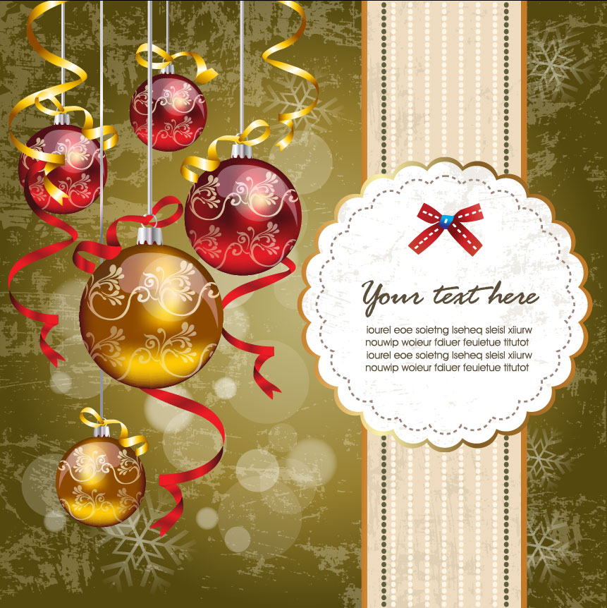 861x862 Merry Christmas Card Vector Vector Sources