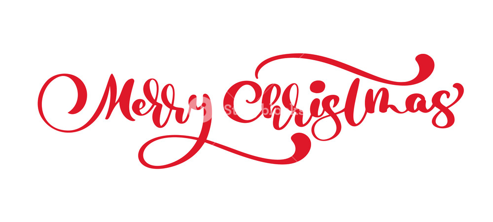 1000x450 Merry Christmas Vector Text Calligraphic Lettering Design Card