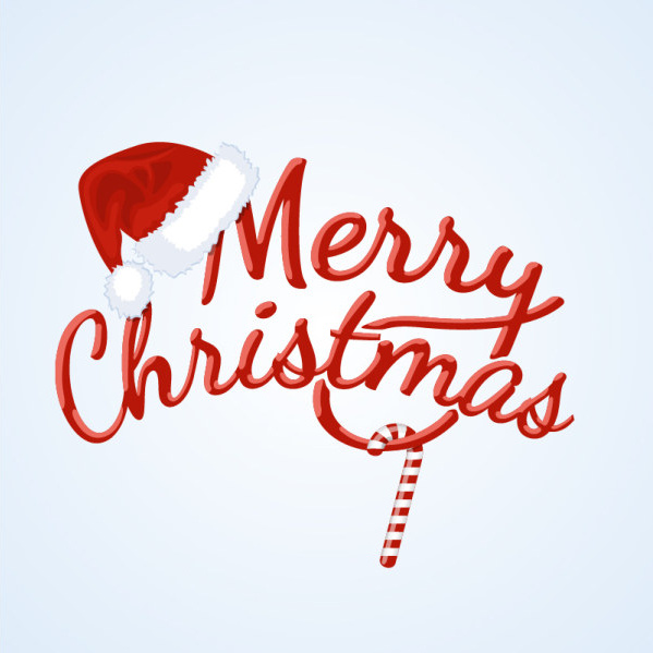 599x599 Red Merry Christmas Logo Creative Vector Free Vector In Adobe
