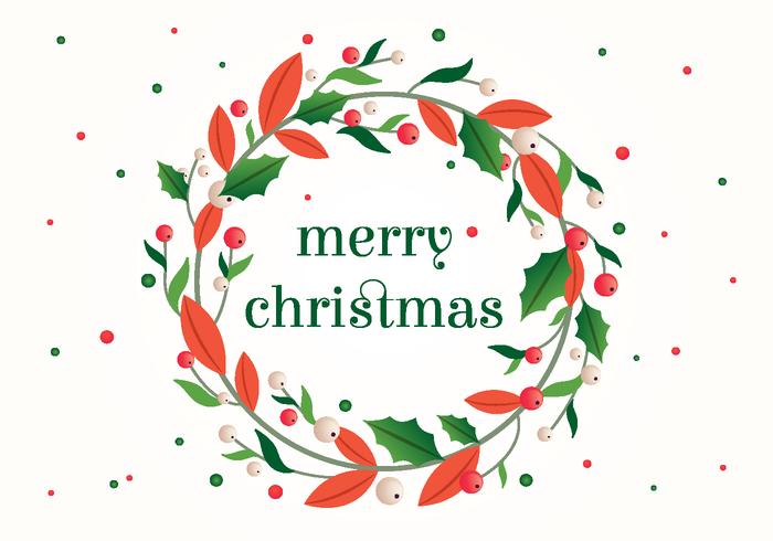 700x490 Christmas Vector Wreath Illustration