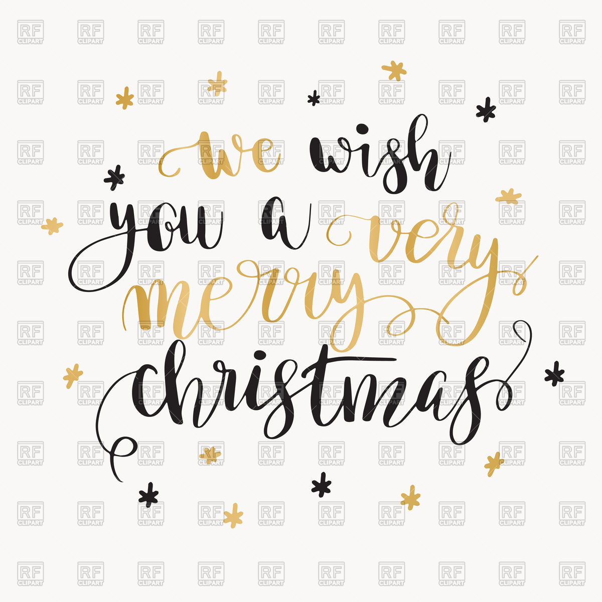 1200x1200 Holiday Poster With Inscription We Wish You A Very Merry