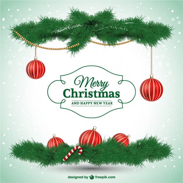 626x626 Elegant Merry Christmas Card Free Vector