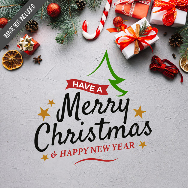 626x626 Merry Christmas And Happy New Year Lettering Vector Free Download