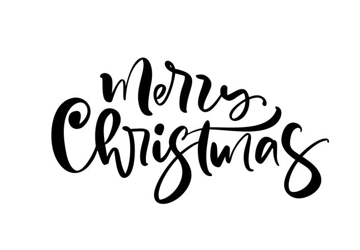 706x490 Merry Christmas Calligraphic Hand Drawn Lettering Text Vector