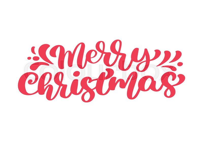 800x560 Merry Christmas Red Vector Text Stock Vector Colourbox