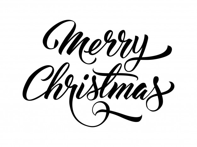 626x469 Merry Christmas Handwritten Text Vector Free Download