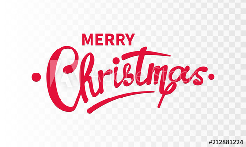 500x300 Stock Vector Illustration Calligraphic Text Merry Christmas
