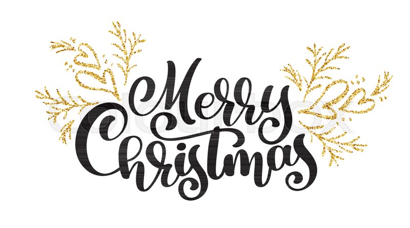 800x445 Texts Merry Christmas Hand Written Stock Vector Colourbox