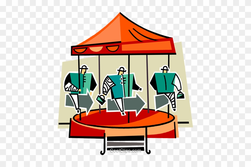 840x560 Merry Go Round Royalty Free Vector Clip Art Illustration