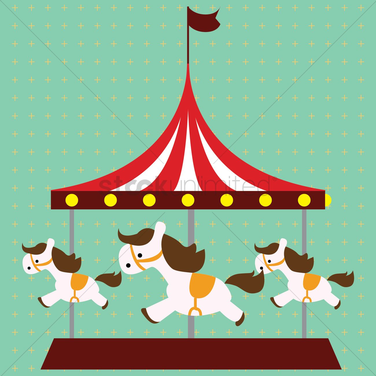 1300x1300 Merry Go Round Vector Image
