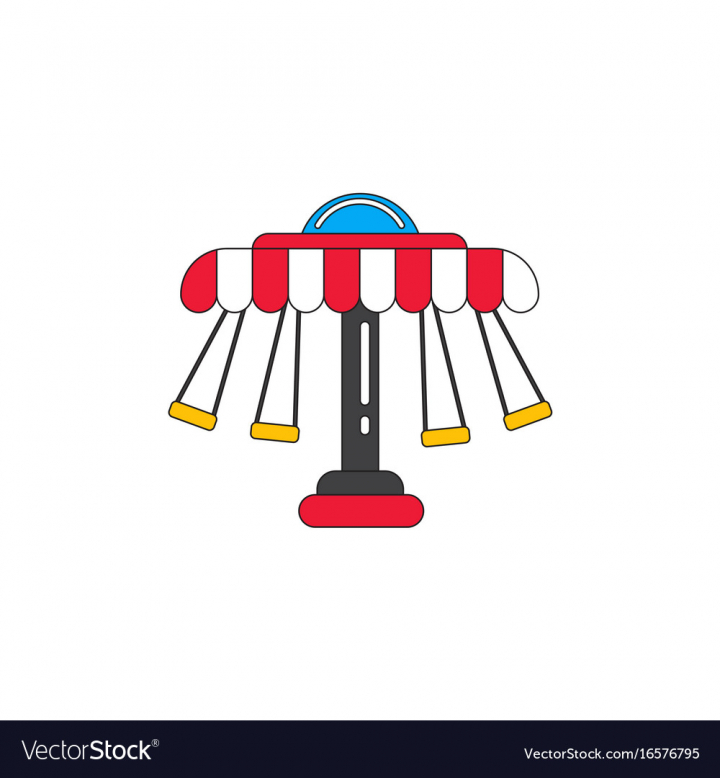 720x778 Merry Go Round Icon Vector Image
