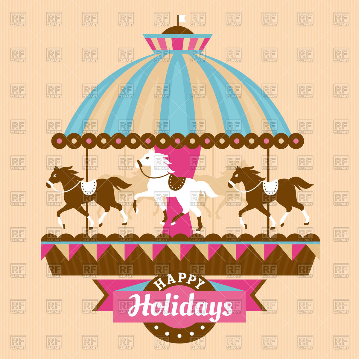 1200x1200 Merry Go Round With Horses Vector Image Of Objects Tiax