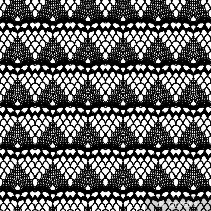 Lace Black Seamless Mesh Pattern Vector Illustration Wall Mural 700x700 Lace Black Seamless Mesh Pattern Vector Illustration Wall Mural