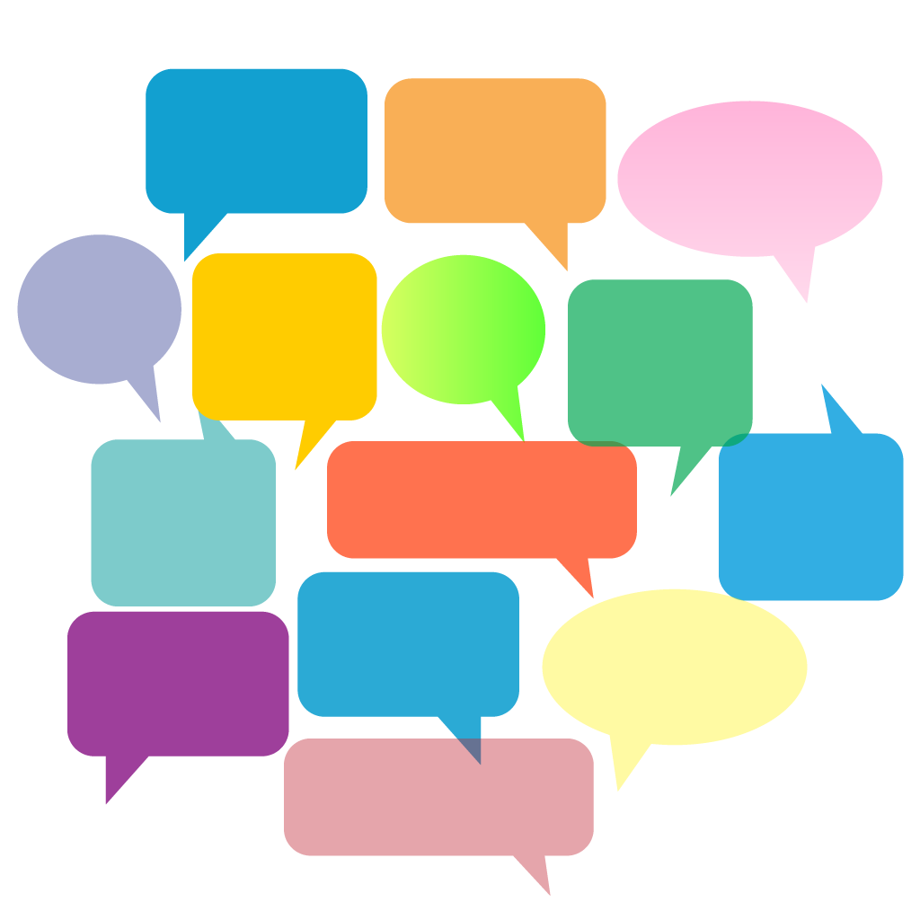 1024x1024 Colorful Speech Bubbles Vector Free Vector Download