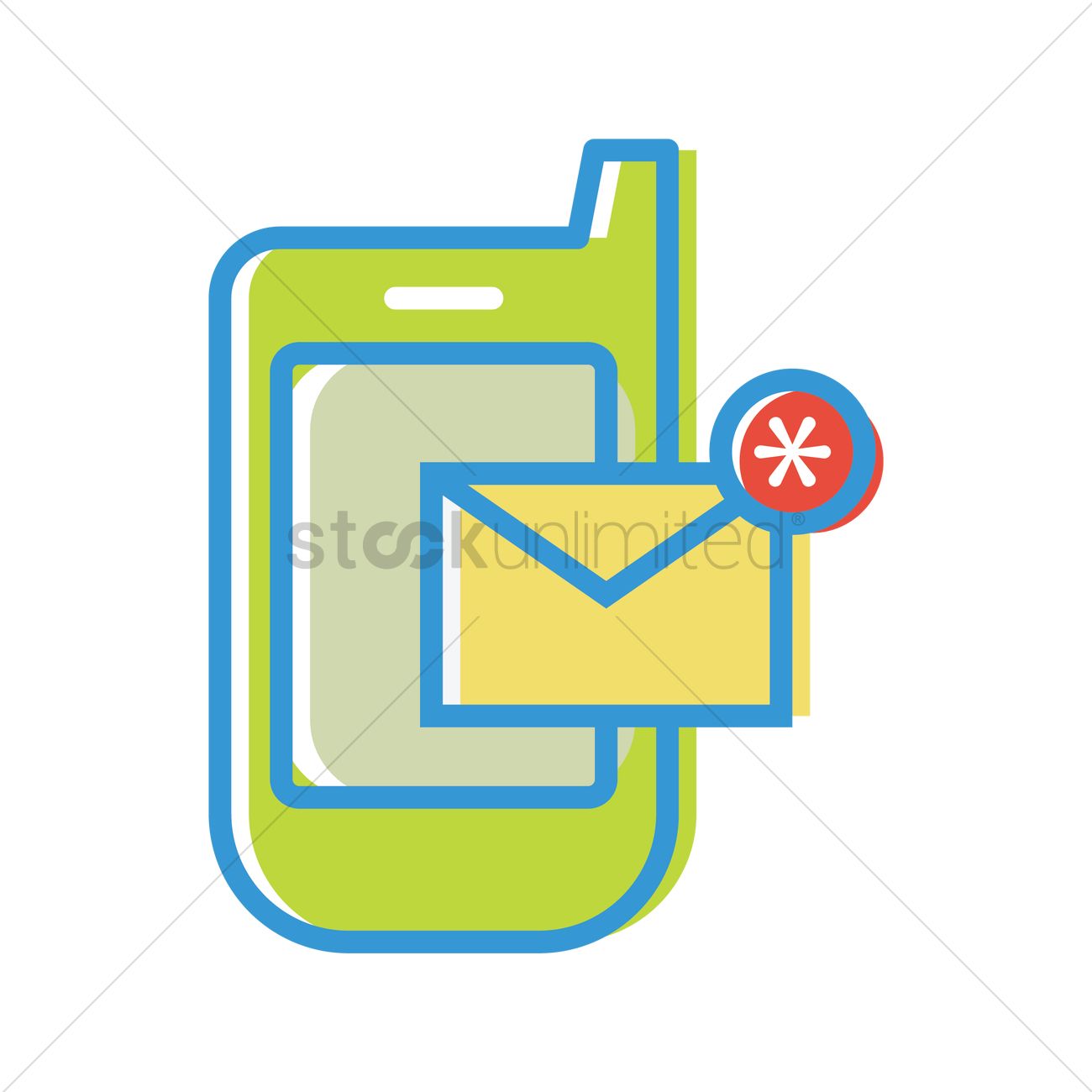 1300x1300 Important Phone Message Icon Vector Image
