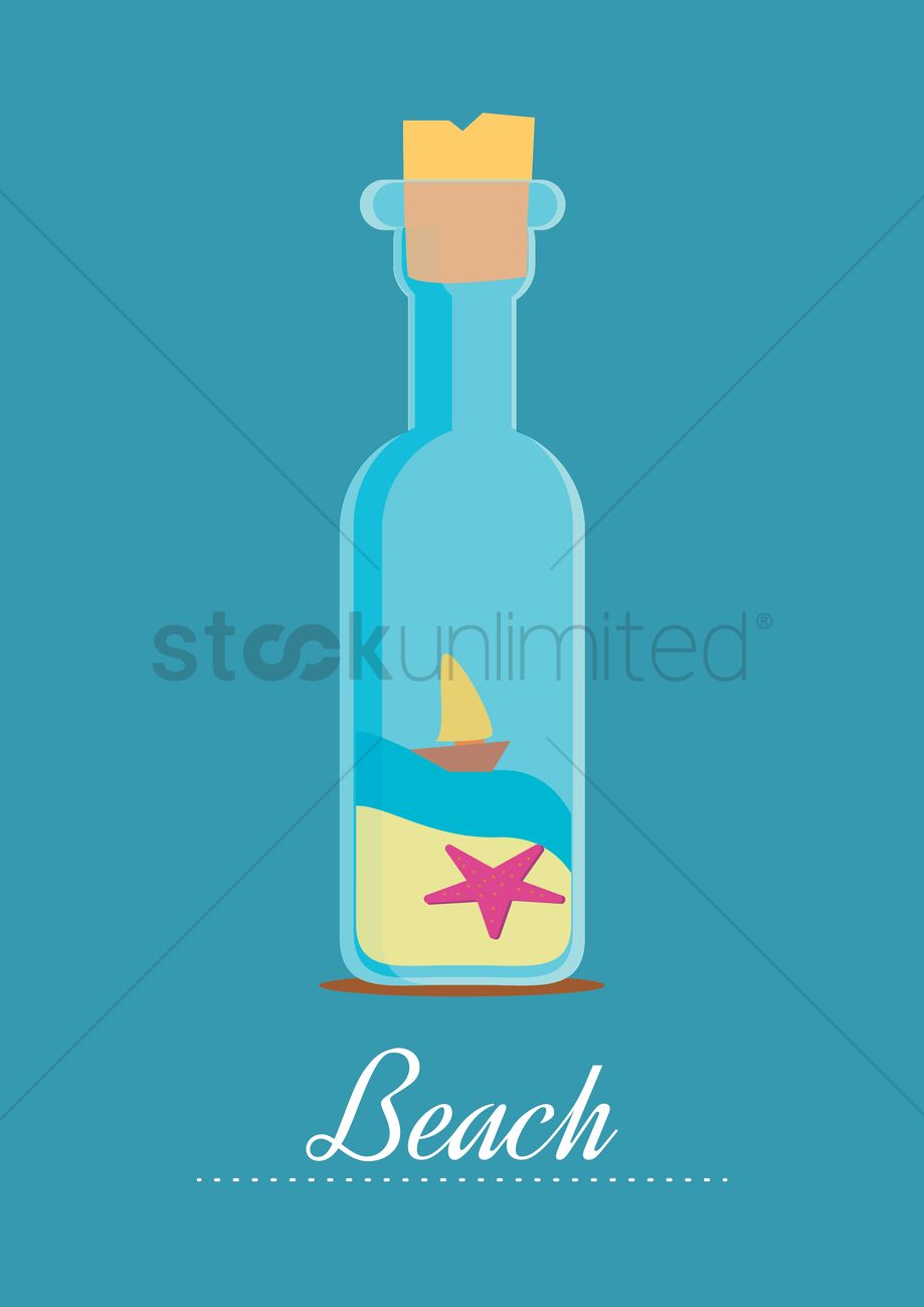 Message In A Bottle Vector