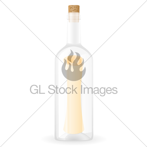 500x500 Message In The Bottle Vector Illustration Gl Stock Images