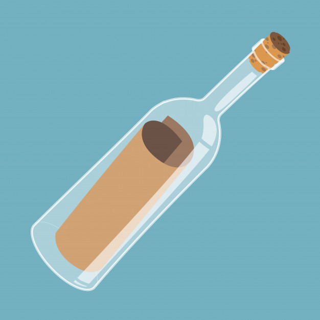 626x626 Message In A Bottle Vector Premium Download