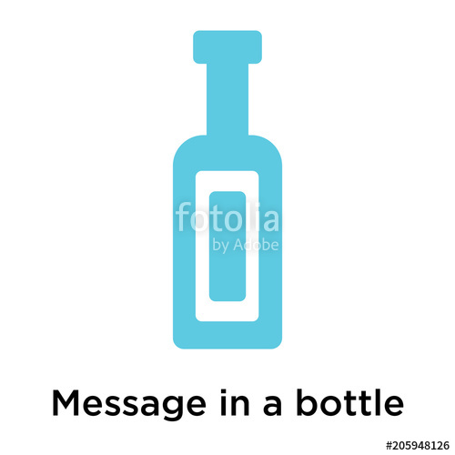 500x500 Message In A Bottle Icon Vector Sign And Symbol Isolated On White