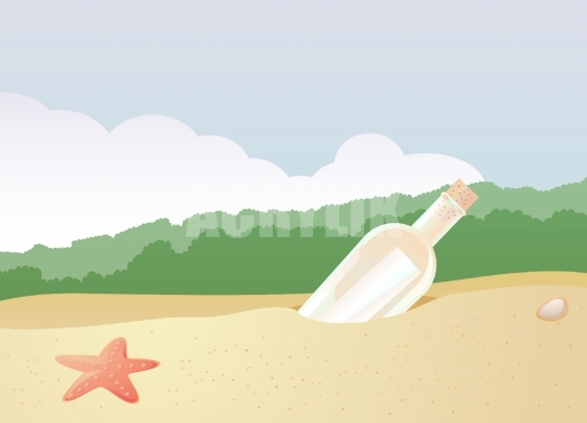540x389 Message In A Bottle Vector