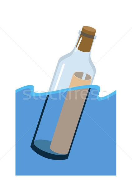 424x600 Message In A Bottle Vector Illustration Nik Rezantsev
