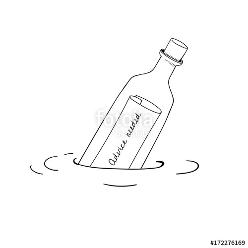 500x500 Vector Of Message Bottle Stock Image And Royalty Free Vector