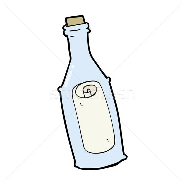 600x600 Cartoon Message In Bottle Vector Illustration Lineartestpilot