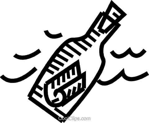 480x396 Message In A Bottle Royalty Free Vector Clip Art Illustration