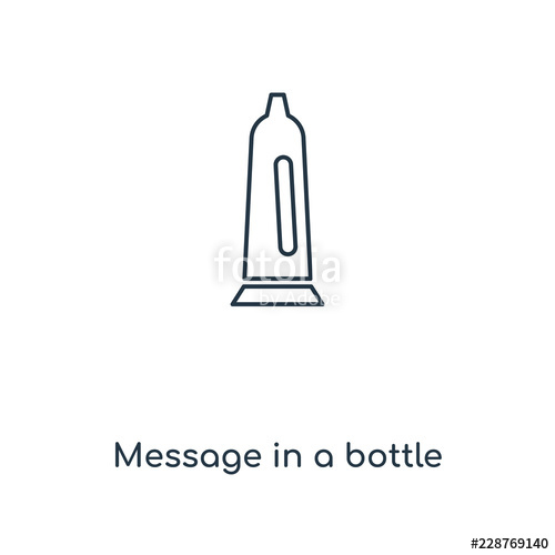 500x500 Message In A Bottle Icon Vector Stock Image And Royalty Free