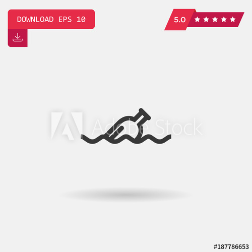 500x500 Message In A Bottle Vector Icon