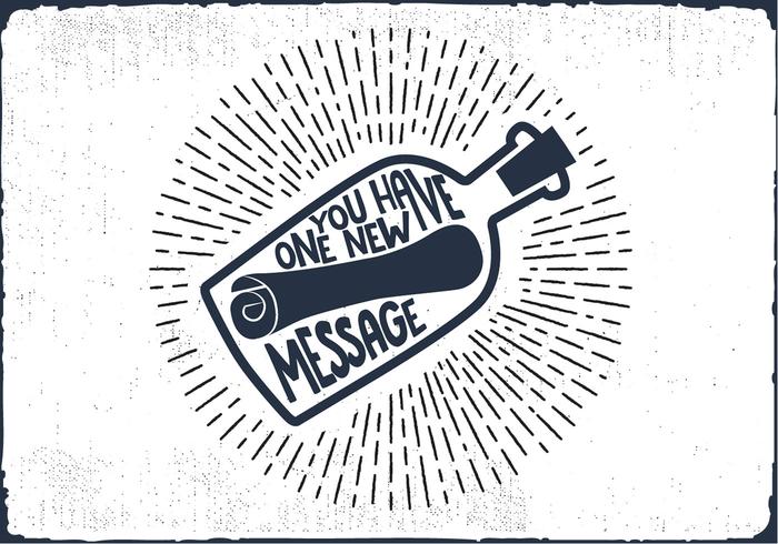 700x490 Free Message In A Bottle Hand Lettering Vector