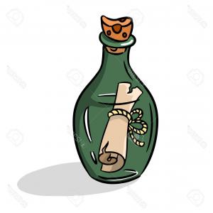 300x300 Message In A Bottle Vector Clipart Catchsplace