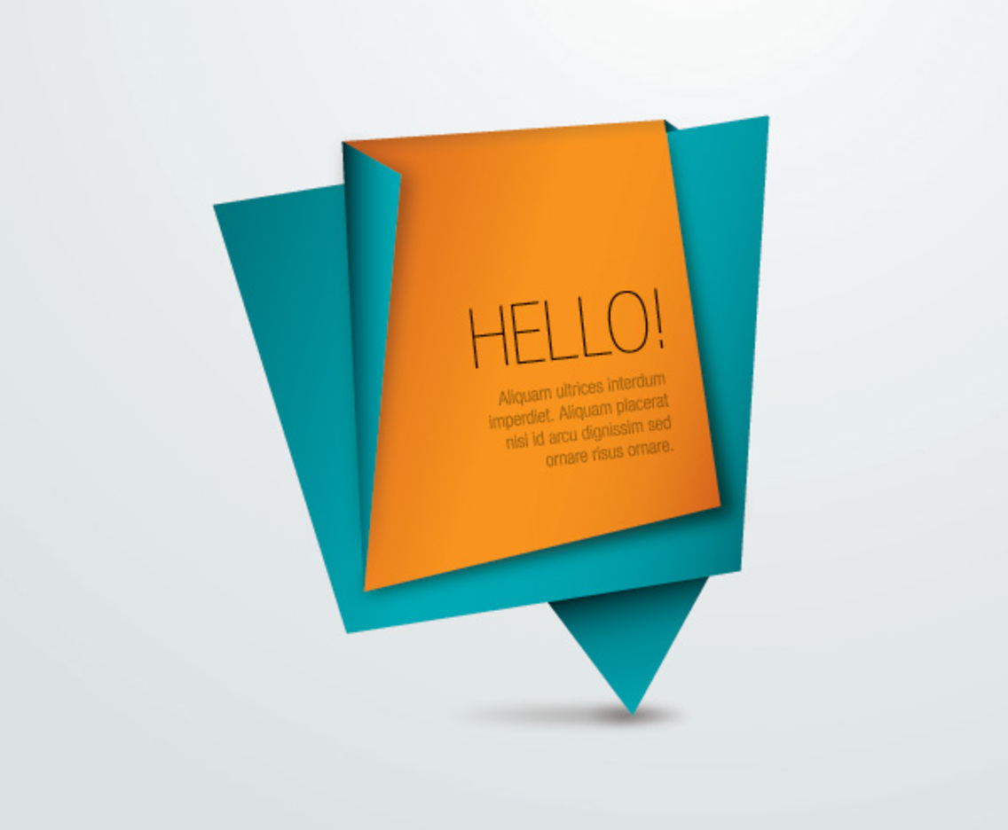 1136x936 Origami Paper Message Vector Art Graphics