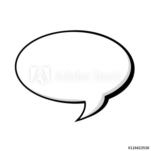 500x500 Bubble Talk Thinking Speak Comic Cartoon Message Vector