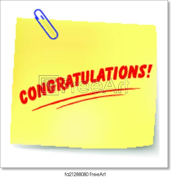 561x581 Free Art Print Of Vector Congratulations Message Vector