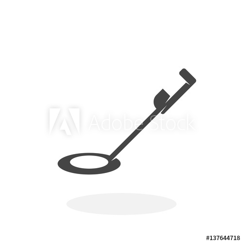 500x500 Metal Detector Icon Vector Logo On White Background