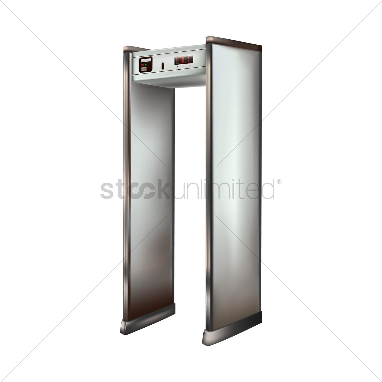 1300x1300 Walk Through Metal Detector Vector Image